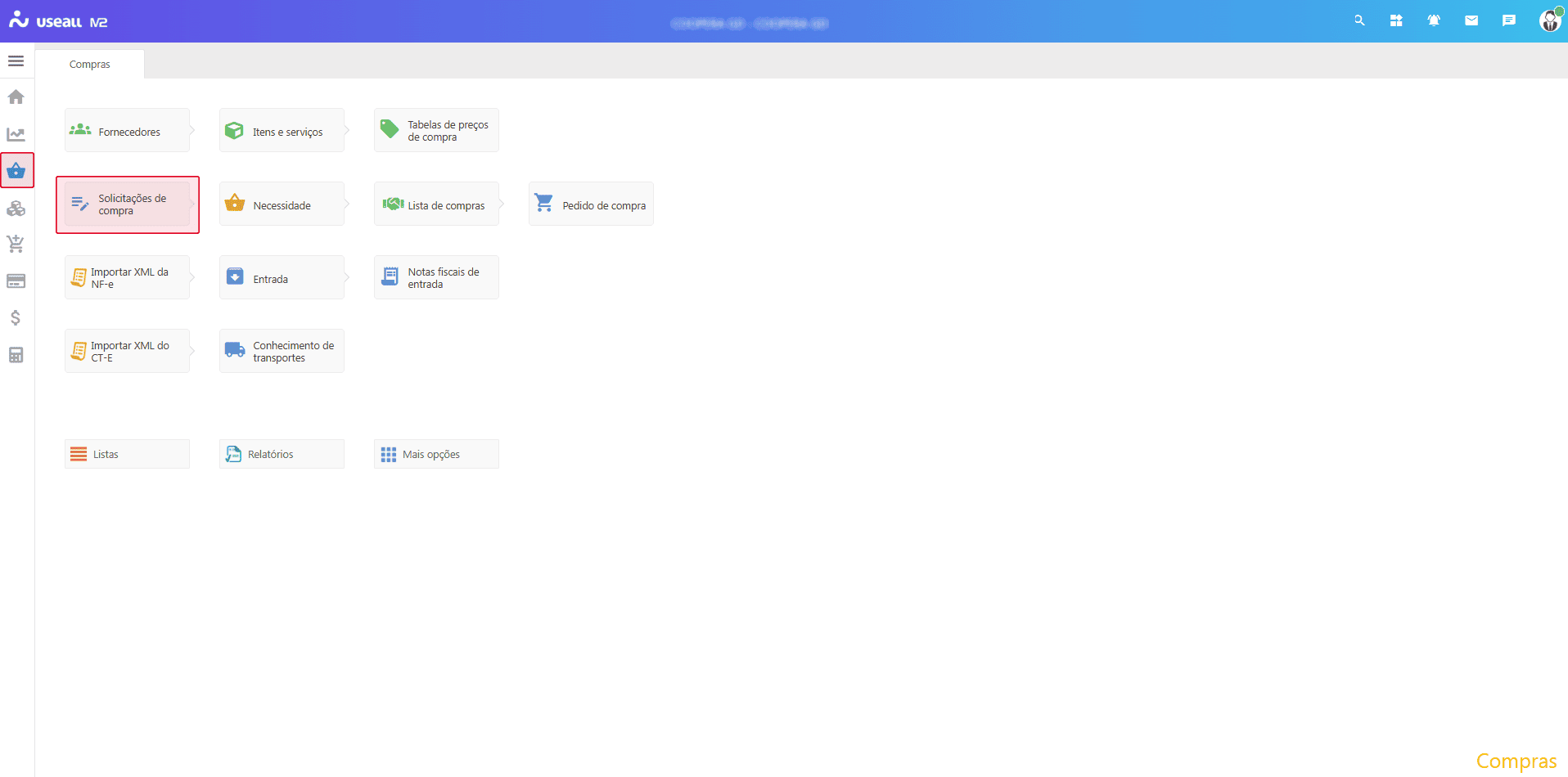 Acesso - Solicitação de compras