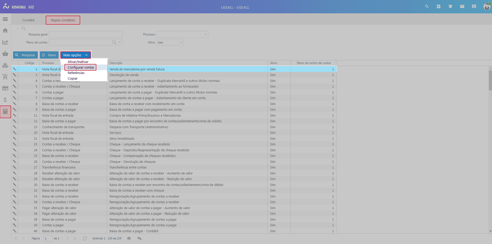 Acesso - Configurar contas