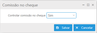 Comissão no cheque