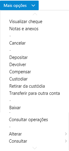 Operações com cheques