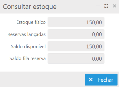 Item - Consultar estoque