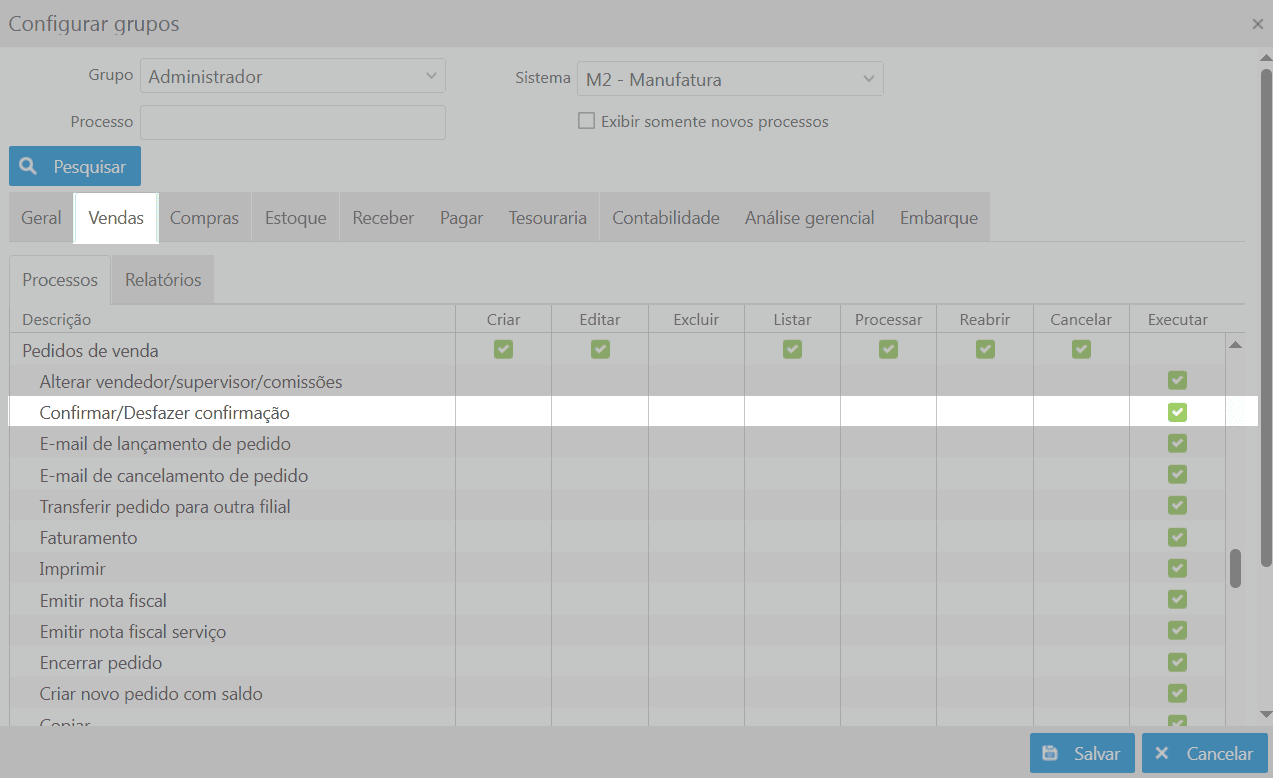 Permissão de usuário